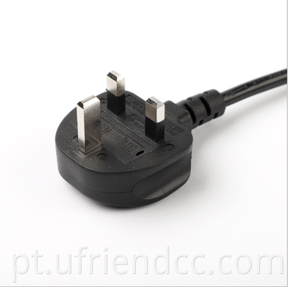 Supply UK UE AU Au 1,5m Fused CA Plug C14 C13 PC cobre 2pin 3pin Paptop Cabo de cabo de extensão do cabo de extensão do cabo